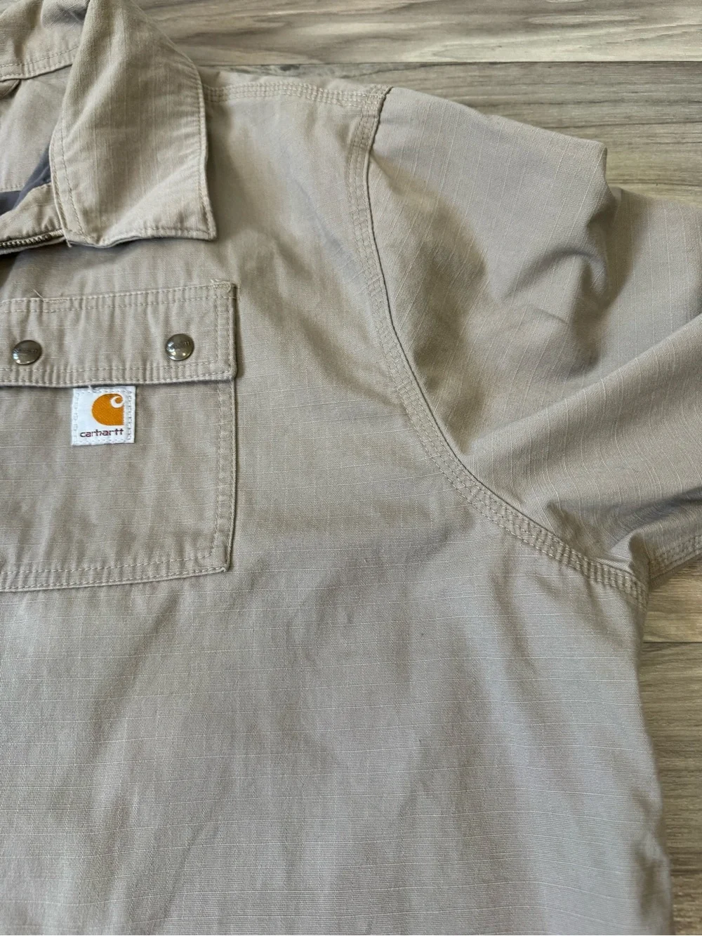 Carhartt Men's Flint Jacket in Tank Size 2XL Full Zip Collared Lined